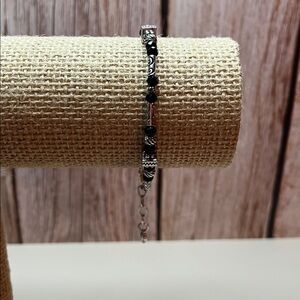Brighton Silver & Black AB crystal bracelet